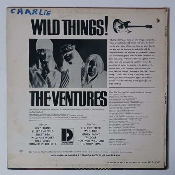 Vintage The Ventures Wild Things! vinyl LP record, 1966 first pressing, original - Picture 4 of 10